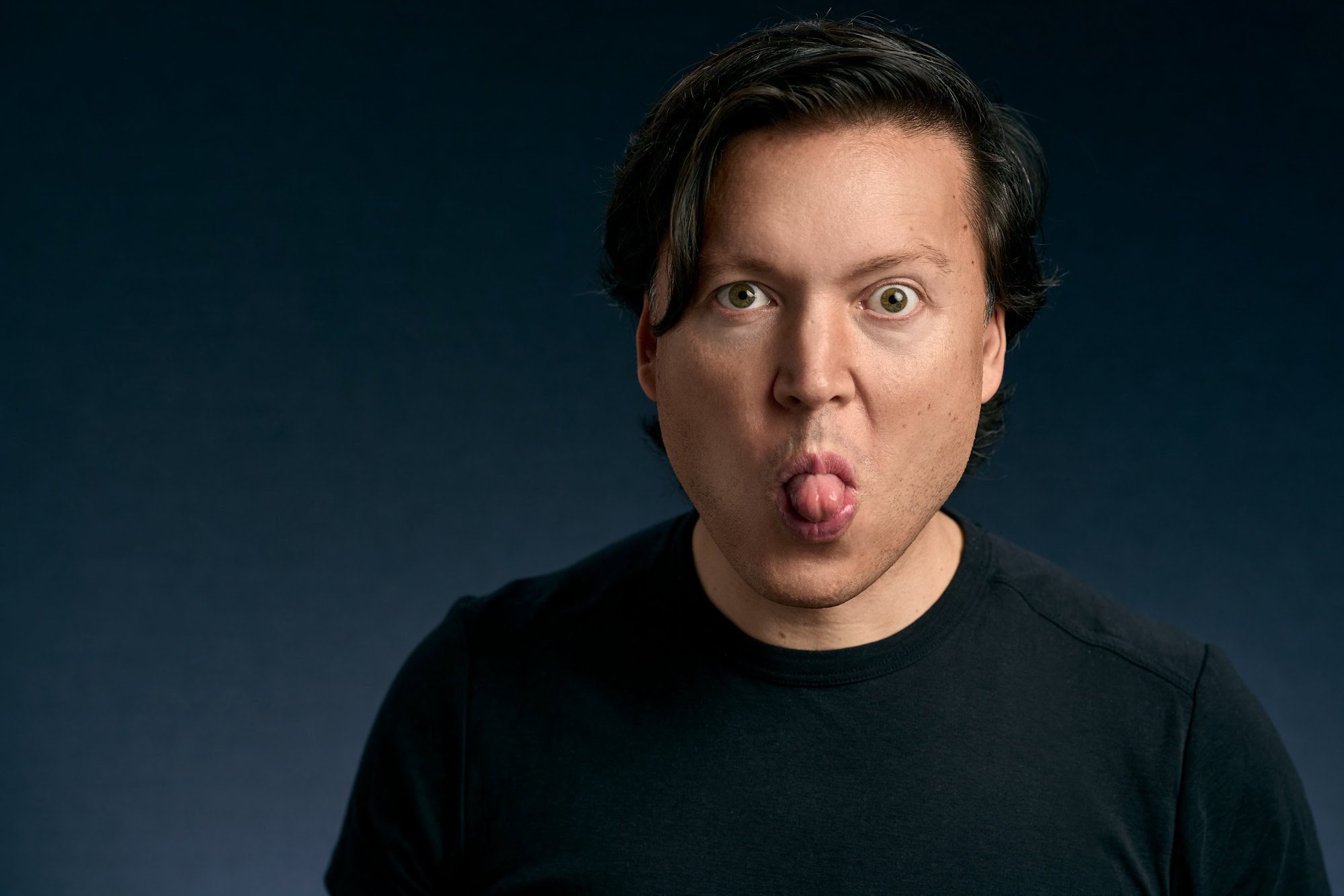 Sebastian, silly face