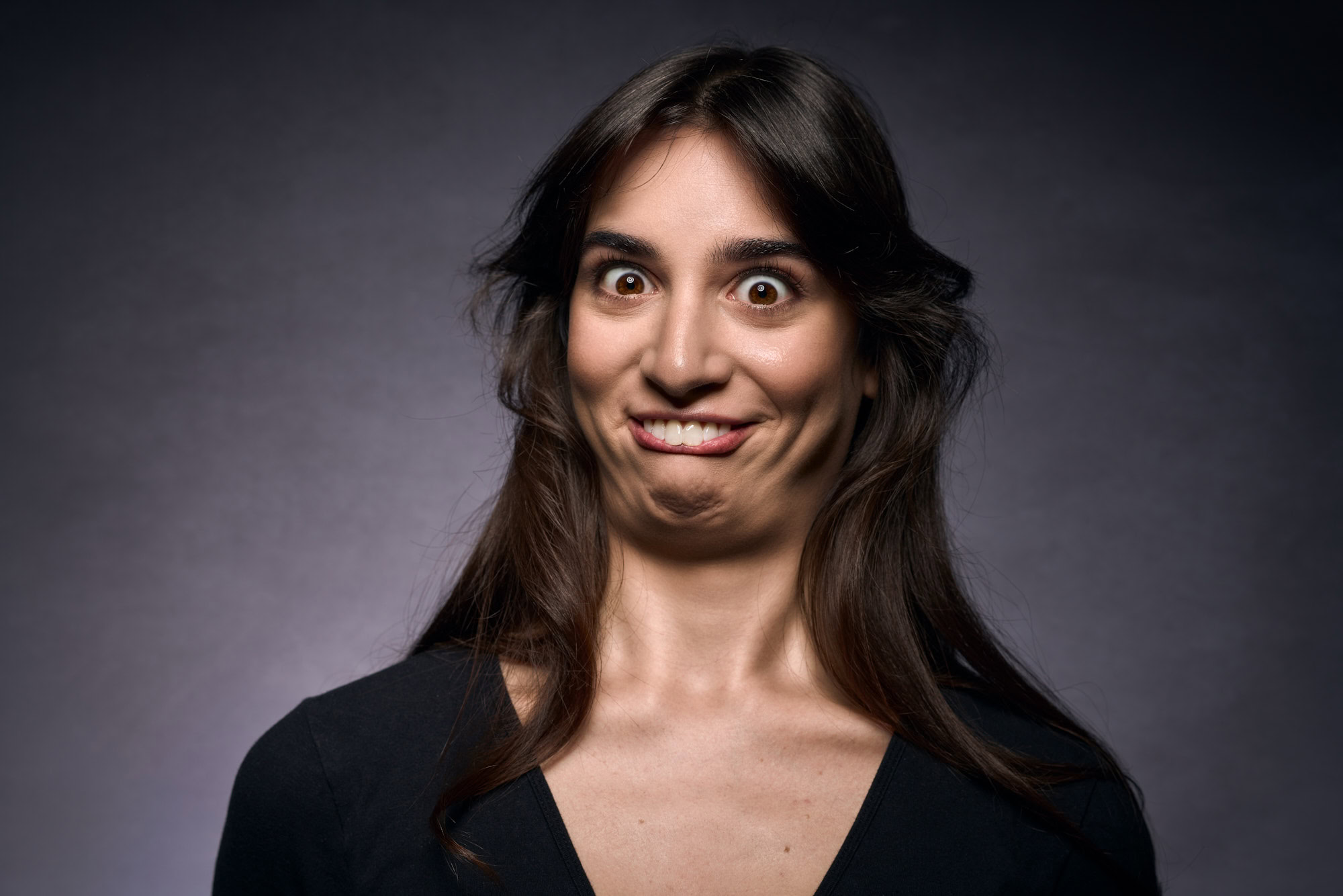 Noor, silly face