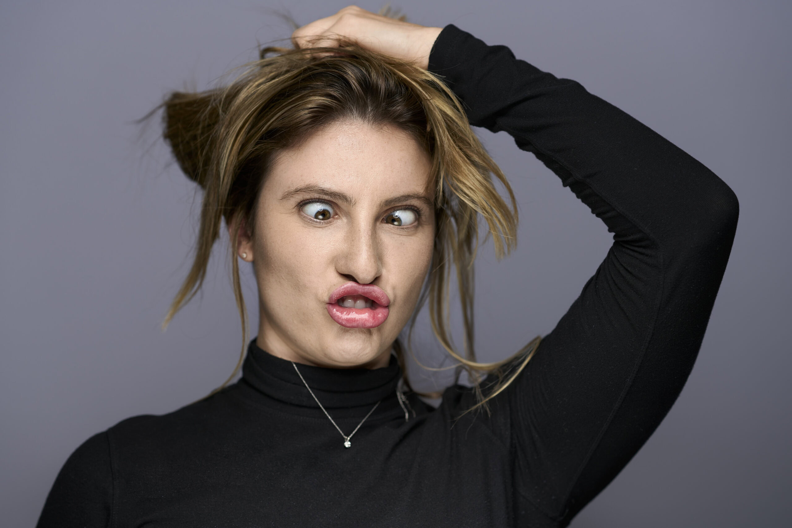 Kate, silly face